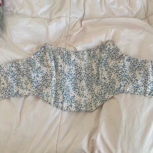 white fox butterfly bustier top